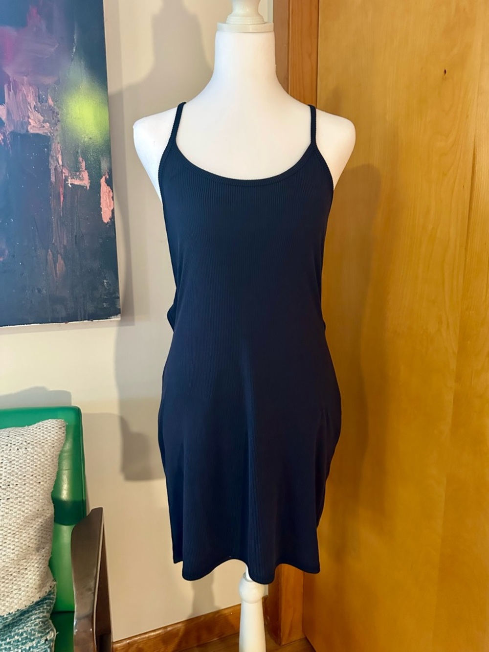 Double Zero Navy Ribbed Tank Dress